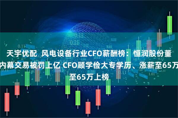 天宇优配  风电设备行业CFO薪酬榜：恒润股份董监高内幕交易被罚上亿 CFO顾学俭大专学历、涨薪至65万上榜